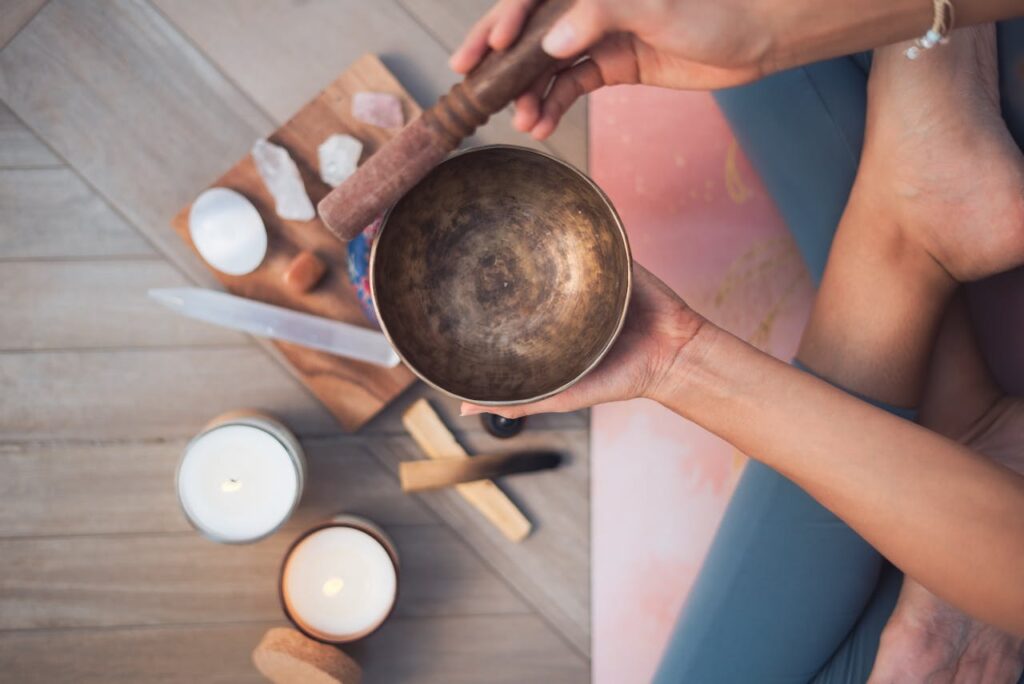 pexels-photo-8391651 Overhead Shot of a Person Holding a Tibetan Singing Bowl